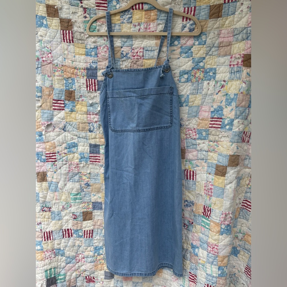 Denim Blue Pinafore Dress